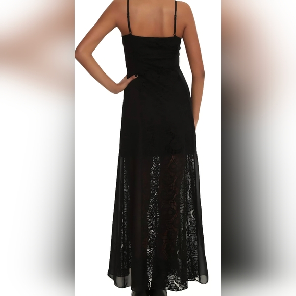 Hot Topic Midnight Hour Crochet Skull Maxi Dress - Picture 3 of 11